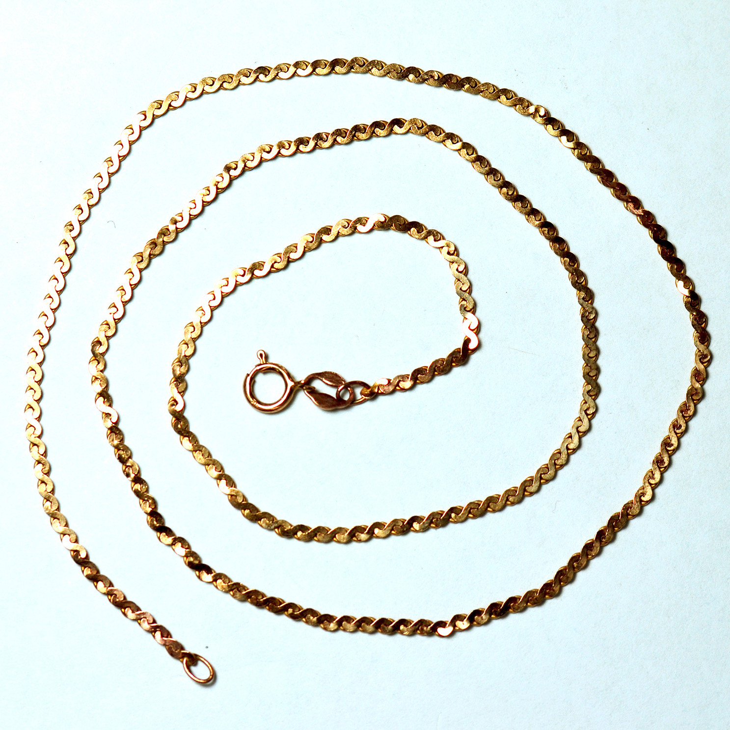 9ct Rose Gold Serpentine Chain