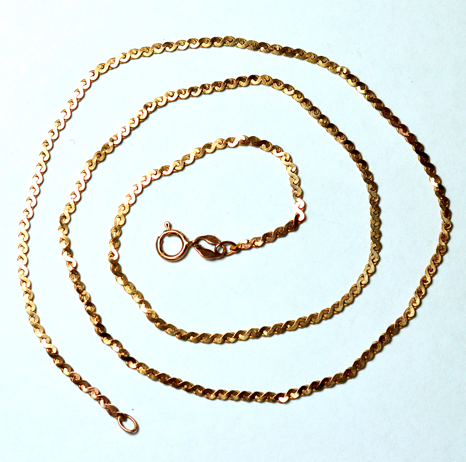 9ct Rose Gold Serpentine Chain