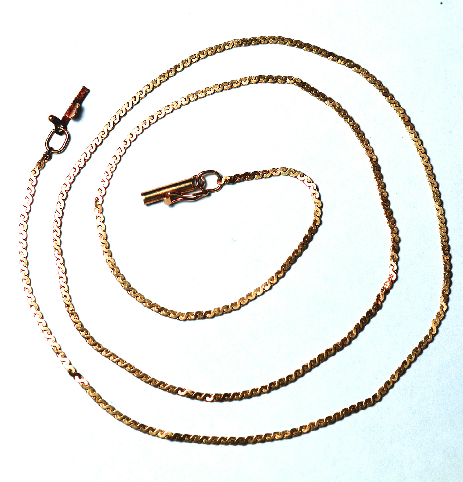 14ct Rose Gold Serpentine Chain