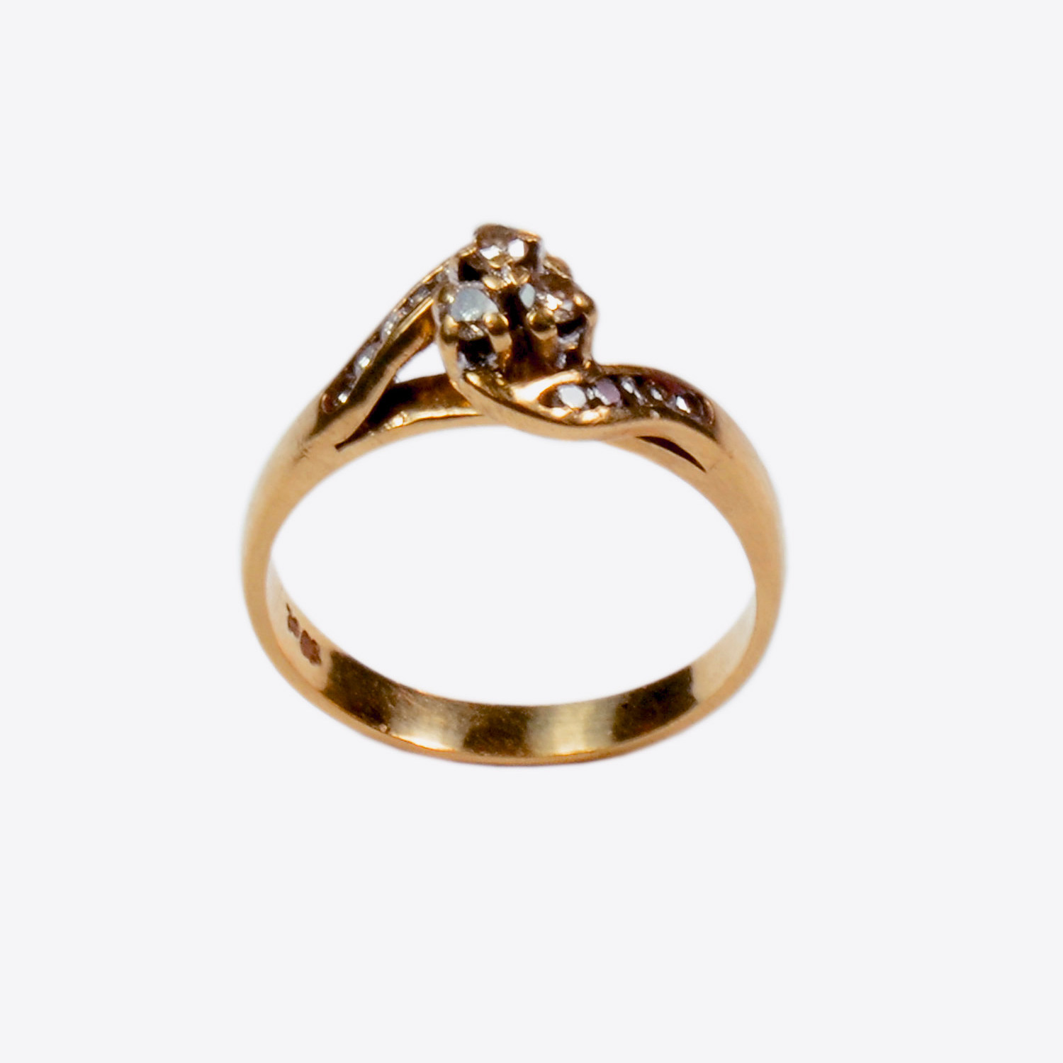 18kt Diamond-0.33ctw Ladies Gold Ring