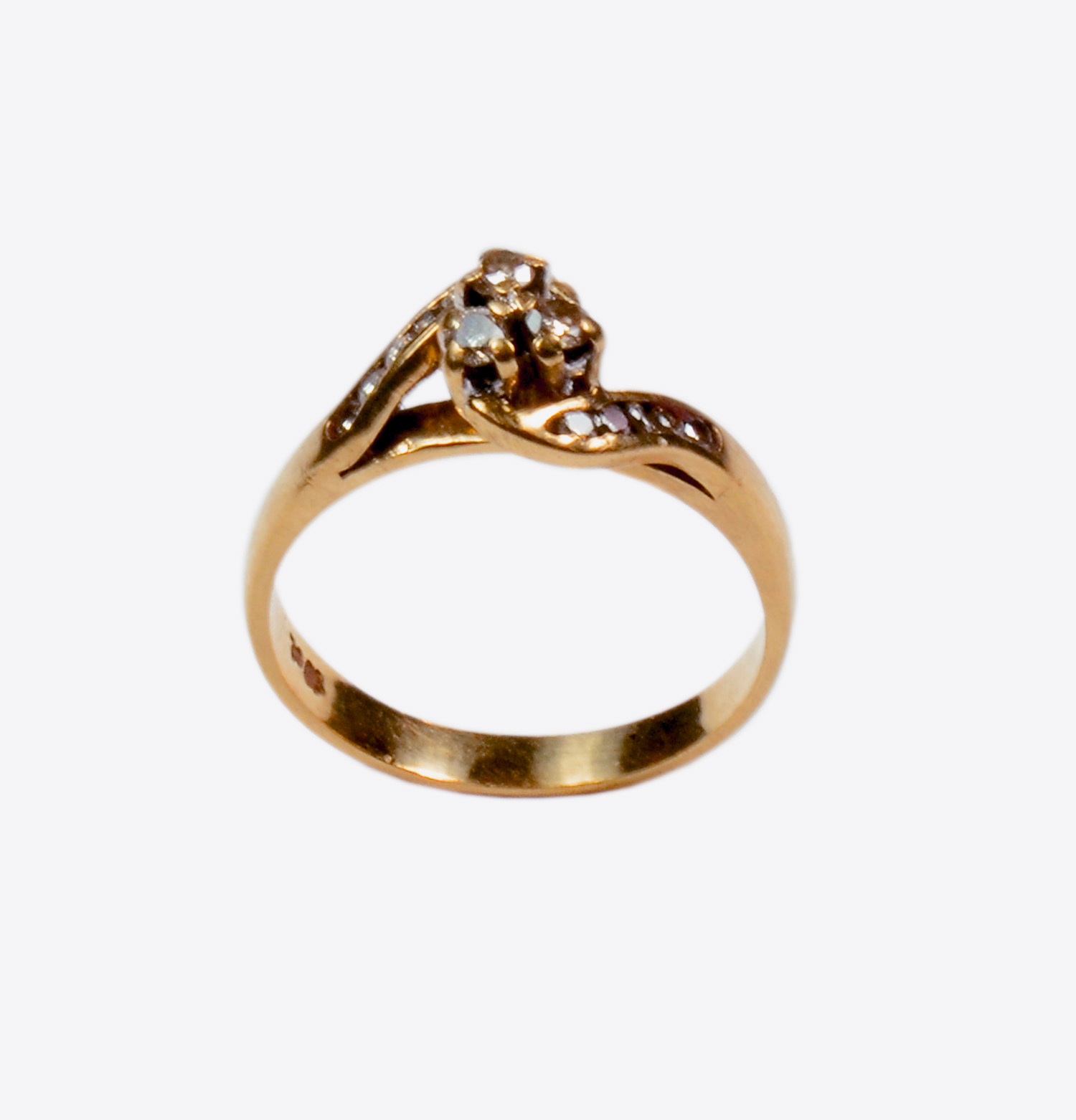 18kt Diamond-0.33ctw Ladies Gold Ring