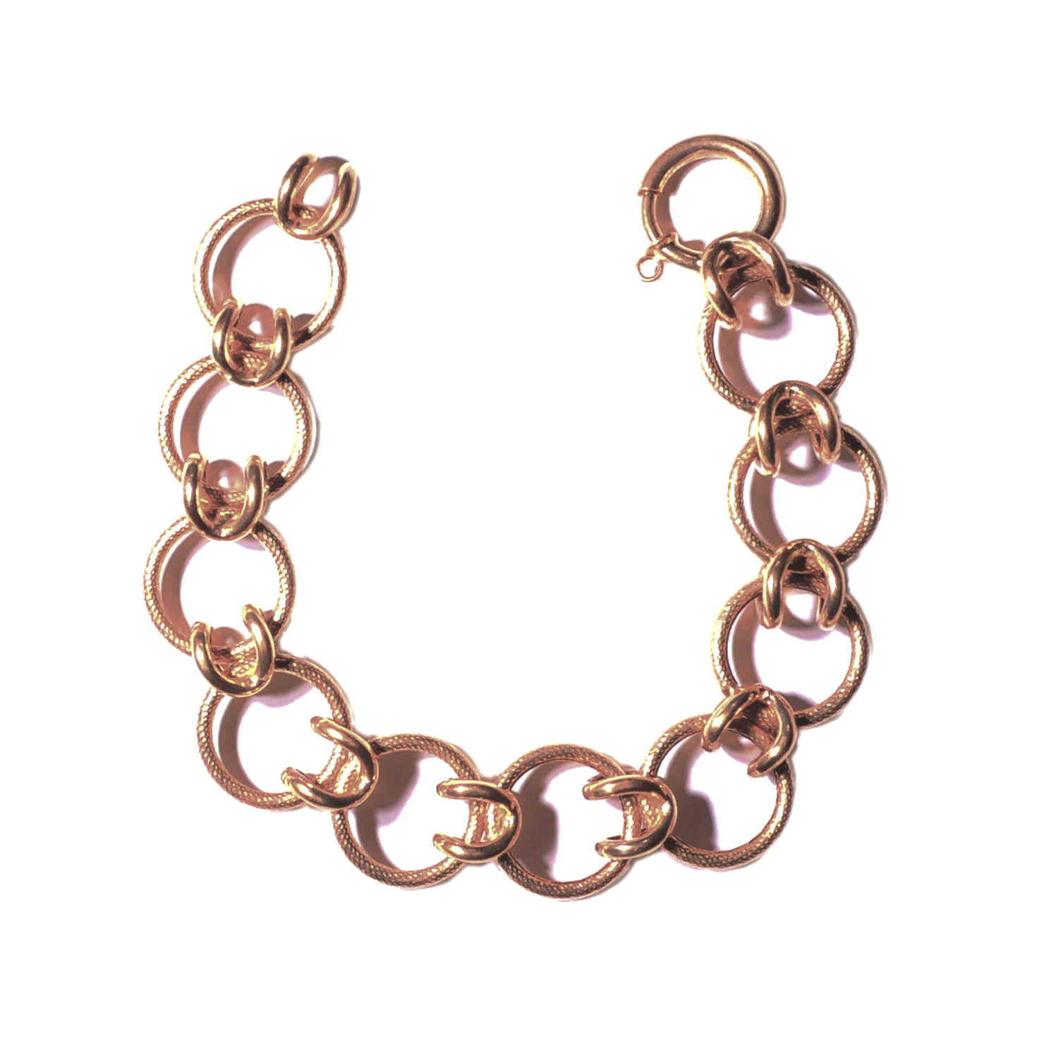 18ct Solid Gold Bracelet Circular Links 13.9gram