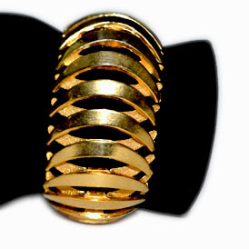 Hard gold plated quality made wide bracelet