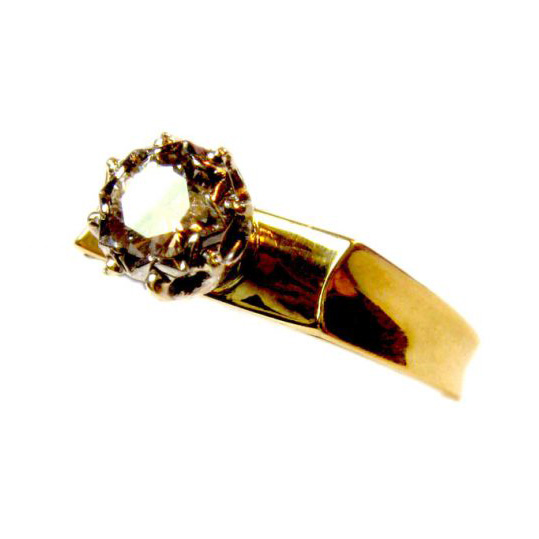 18kt Diamond Solitaire 0.18ctw Ladies Gold Ring