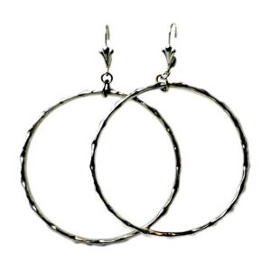 Large 5cm diameter solid thick 925 Sterling Silver Hoop Earrings