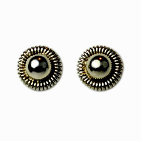 Sterling Silver button earrings